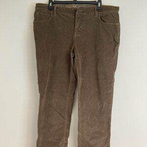 Womens Corduroy Pants Boyfriend Jeans Brown Size 12 Sonoma Cotton